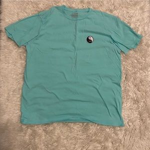 Teal yin Yang tee